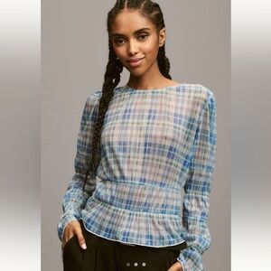 NWT Anthropologie Long Sleeve Sheer Top by Porridge
